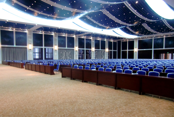 賽尚遮陽援老撾國際會議中心電動窗簾項目實景圖