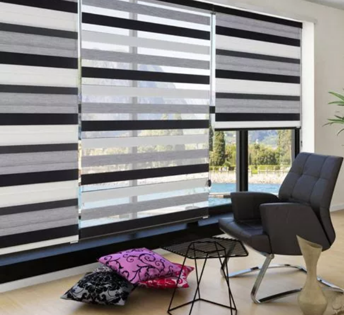 全面的斑馬簾窗飾遮陽結(jié)構(gòu)、安裝和效果圖