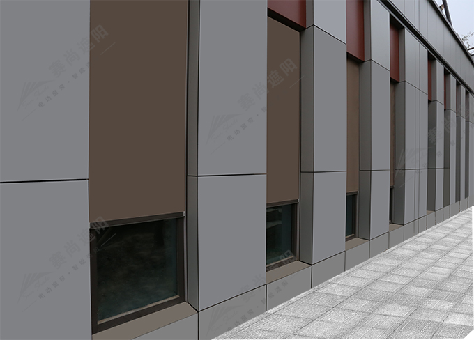 圖一：帶邊軌防風卷簾